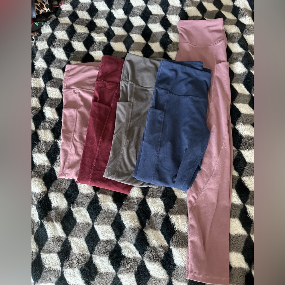 Women's High Waist Yoga Pants with Pockets Bundle (5 pants)